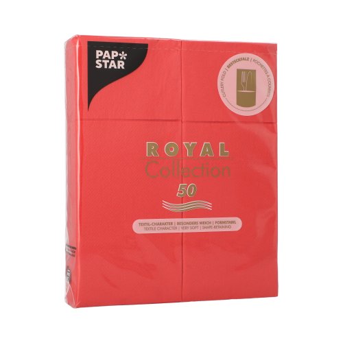 18000 Servietten "ROYAL Collection" 40 cm x 30 cm rot mit Besteckfalz