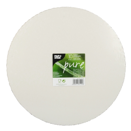 7920 Tortenunterlagen, Pappe "pure" rund Ø 28 cm weiss mit gezacktem Rand