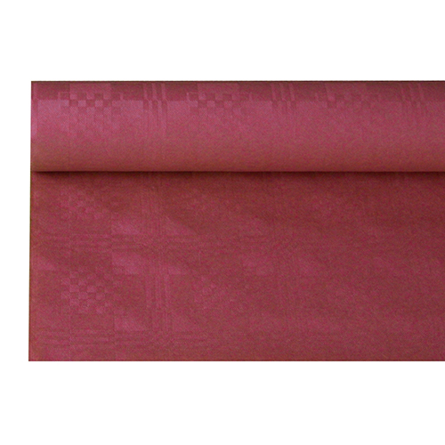 336 Papiertischtuch mit Damastprägung 6 m x 1,2 m bordeaux
