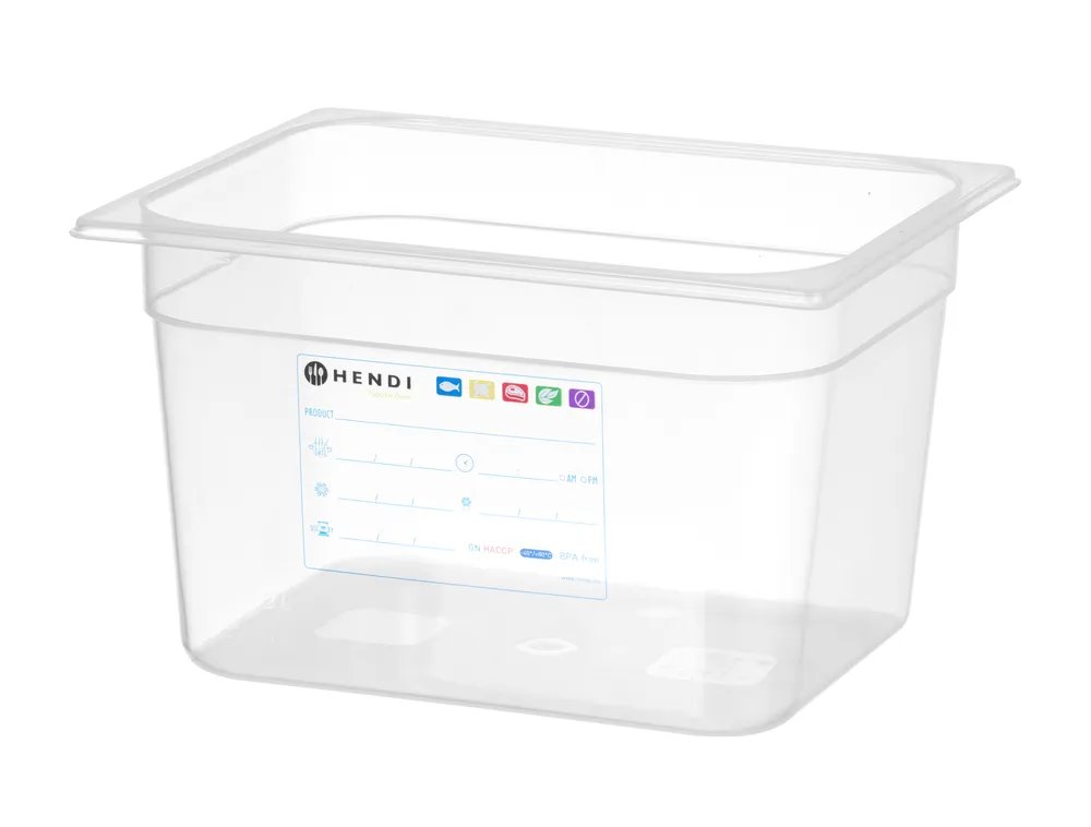 Gastronorm-Behälter 1/2, GN 1/2, 12,5L, Transparent, 325x265x(H)200mm