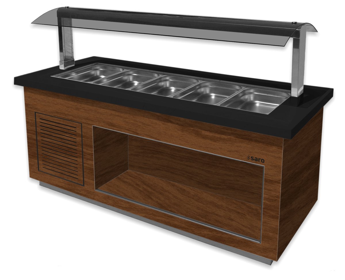 Salatbarfür5x1/1GN,ModellPREMIUMLINESB-K200Walnuss