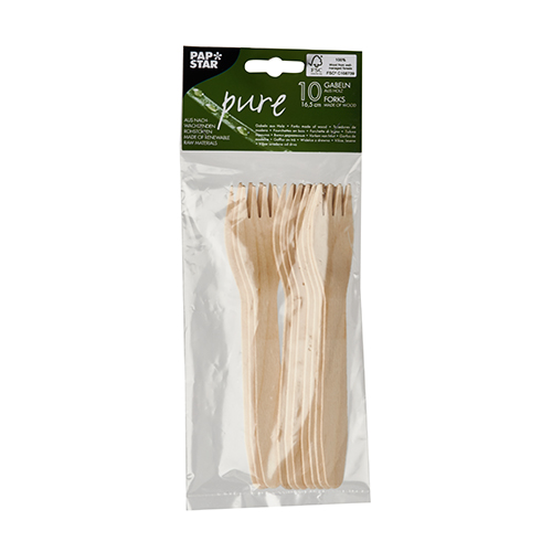 10 Gabeln, Holz "pure" 16,5 cm 43200 Gabeln, Holz "pure" 16,5 cm