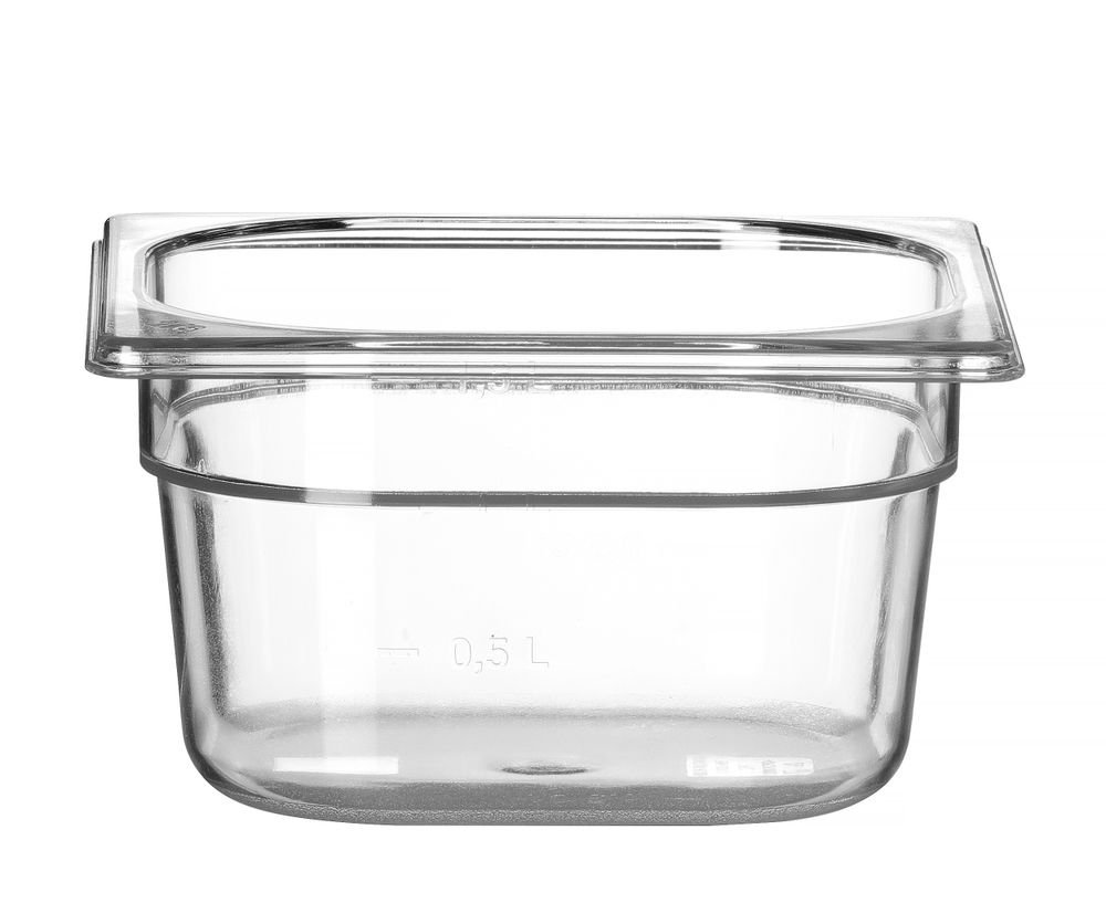 Gastronorm-Behälter 1/6, HENDI, Profi Line, GN 1/6, 1,6L, Transparent, 176x162x(H)100mm