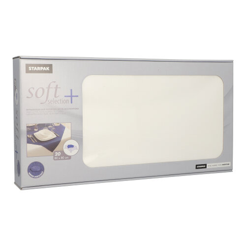 100 Mitteldecken, stoffähnlich, Vlies "soft selection plus" 80 cm x 80 cm weiss 2400 Mitteldecken, stoffähnlich, Vlies "soft selection plus" 80 cm x 80 cm weiss