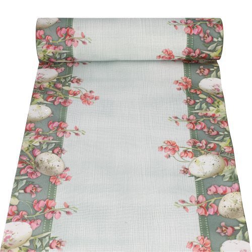 1 Tischläufer, stoffähnlich, Airlaid 24 m x 40 cm "Pastell Eggs" 180 Tischläufer, stoffähnlich, Airlaid 24 m x 40 cm "Pastell Eggs"