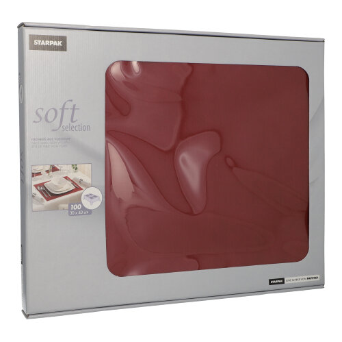 12000 Tischsets, stoffähnlich, Vlies "soft selection" 30 cm x 40 cm bordeaux