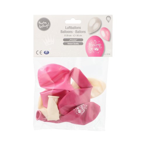 6 Luftballons Ø 29 cm farbig sortiert "Princess" 20160 Luftballons Ø 29 cm farbig sortiert "Princess"