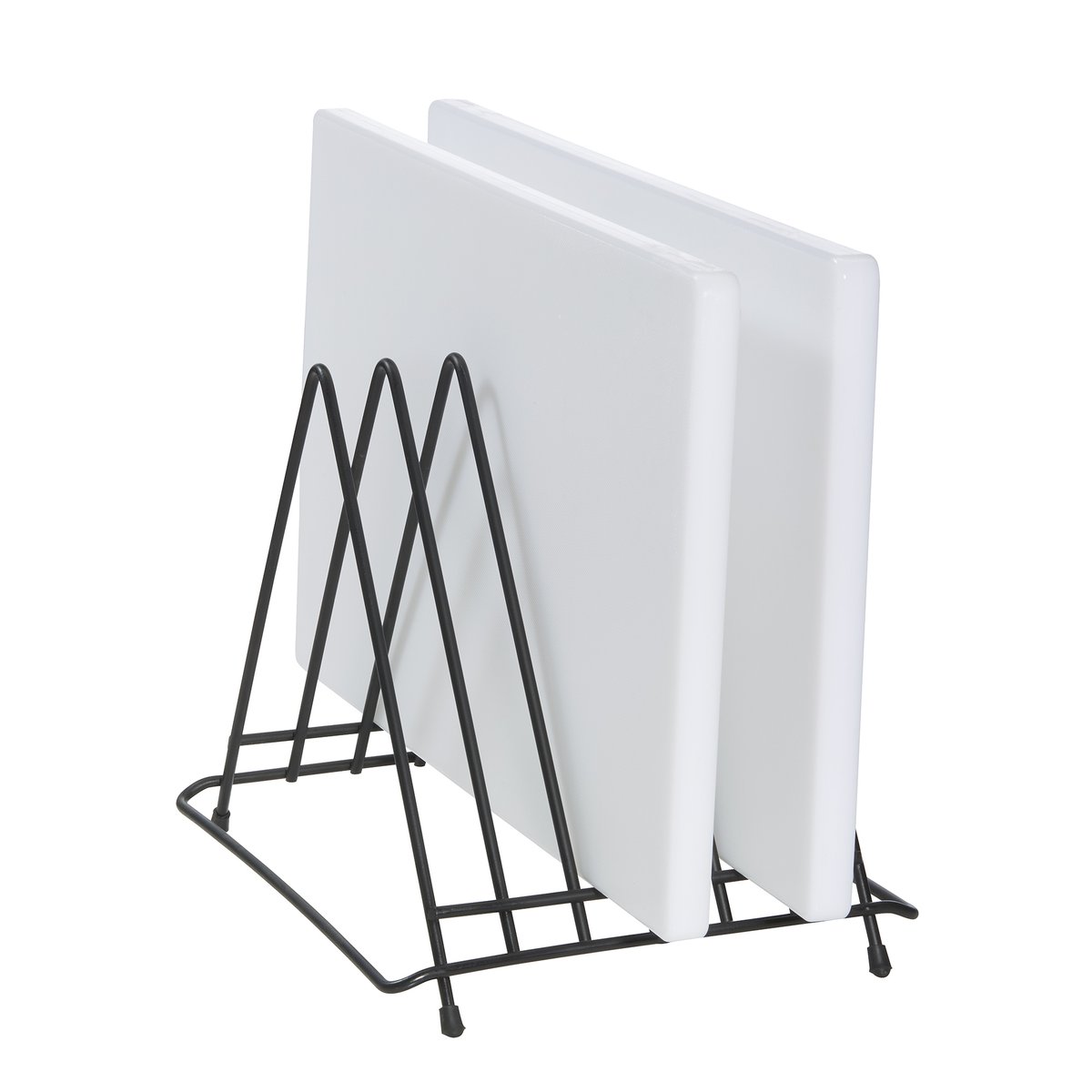 Schneidbretthalter für 6 Bretter bis max. 2,8 cm, 34,5 x 26,5 x 27,5, Chromnickelstahl, pulverbeschichtet schwarz