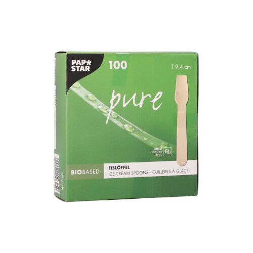 100 Eislöffel, Holz "pure" 9,4 cm 240000 Eislöffel, Holz "pure" 9,4 cm