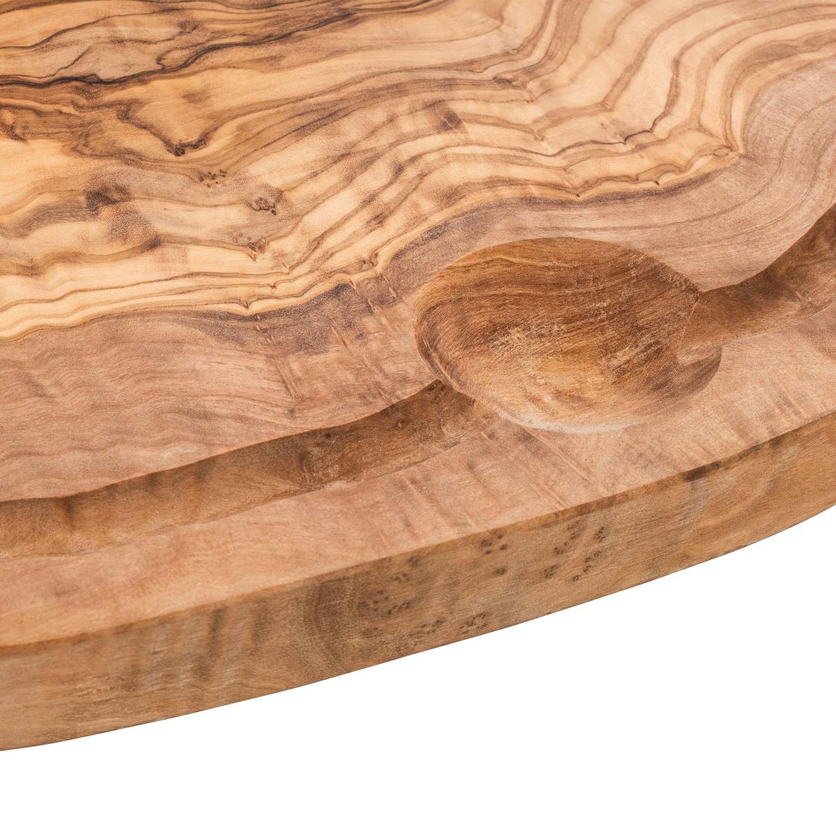 Servierbrett PURE OLIVE, mit Griff, 50 x 23 cm, Olivenholz