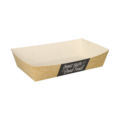 10000 Pommes-Frites-Trays "pure" 3,8 cm x 8,5 cm x 15,5 cm "Good Food" extra groß