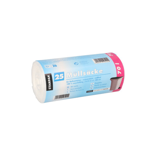 21000 Müllsäcke, HDPE 70 l 100 cm x 57,5 cm transparent