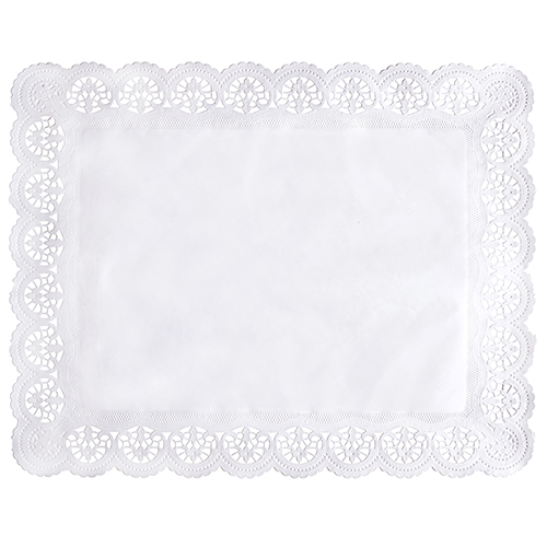 40000 Spitzenpapiere eckig 46 cm x 36 cm weiss