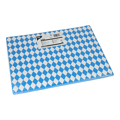 42000 Tischsets, Papier 30 cm x 40 cm "Bayrisch Blau"