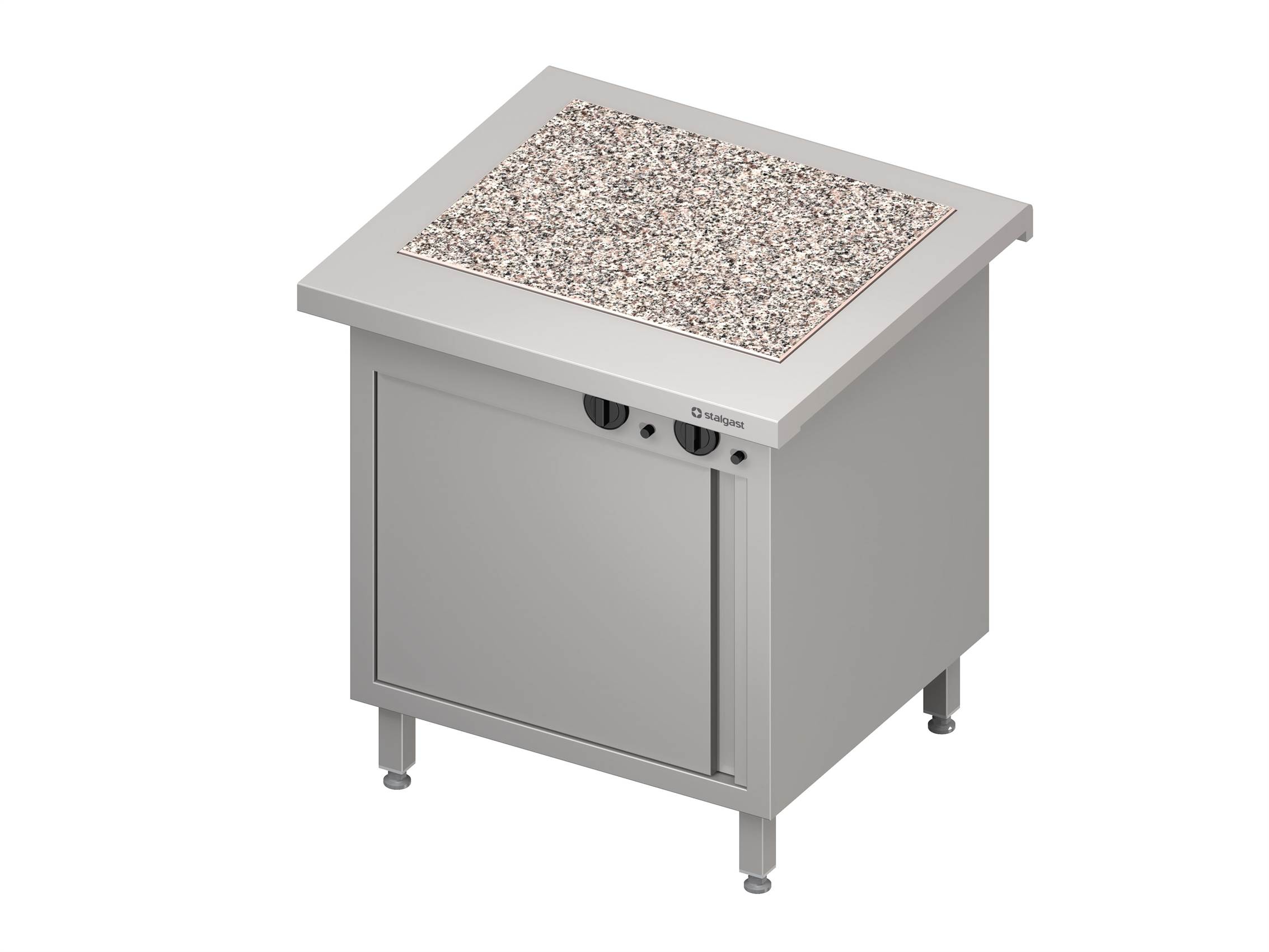 Wärmeschrank "Free Flow" mit einer Wärmeplatte aus Granit 799x735x880 mm Granitabdeckung "Standard G1"