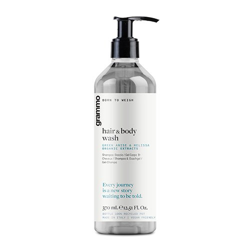 1080 Haut- & Haarshampoo 370 ml "grammo" mit Extrakten von grünen Anis und Melisse im Pumpspender