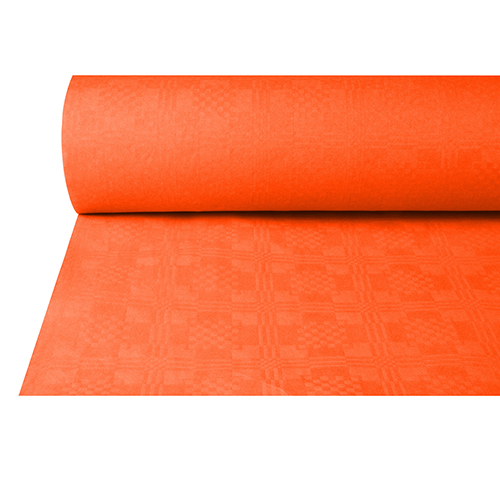 56 Papiertischtuch mit Damastprägung 50 m x 1 m terracotta