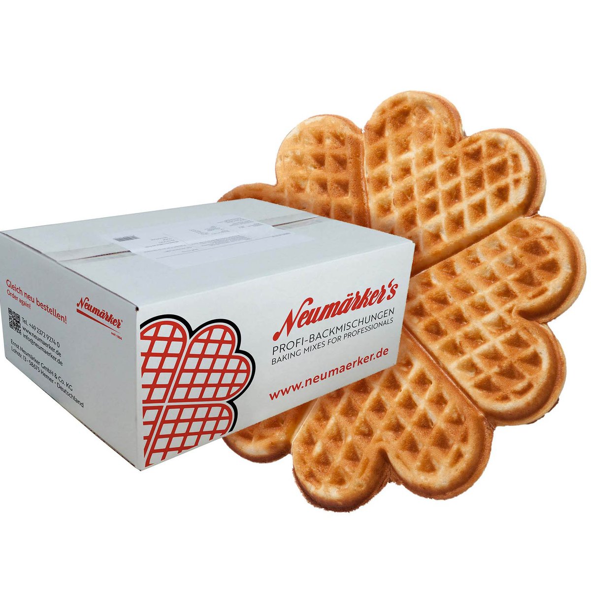 Waffel-Ready-Mix Karton à 10 kg (10x 1 kg) Waffel-Ready-Mix Karton à 10 kg (10x 1 kg)