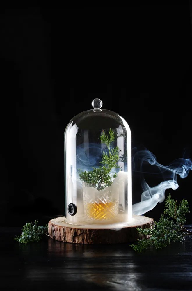 Glasglosche mit Lüftungsöffnung, Cocktail-Glosche, ⌀130x(H)282mm