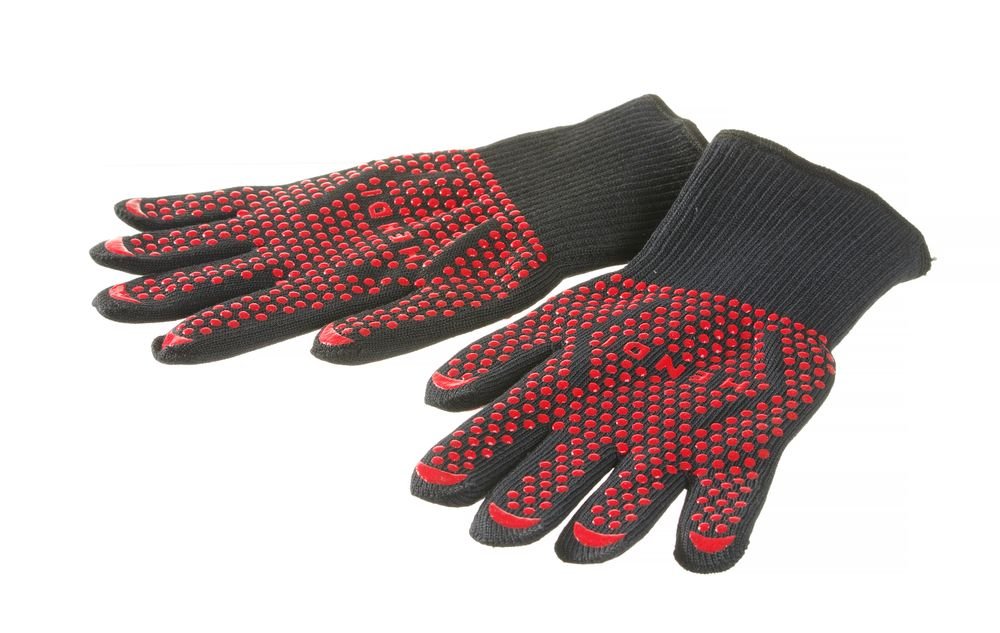 Grillhandschuhe hitzebeständig – 2 Stück, HENDI, 2 Stk., (L)300mm