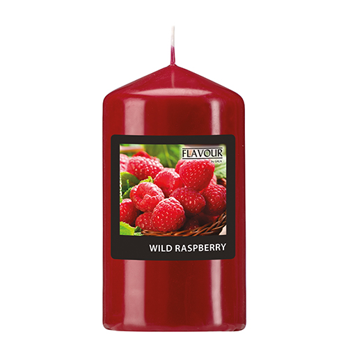 Flavour by GALA Duft-Stumpenkerze Ø 58 mm · 110 mm weinrot - Wild Raspberry
