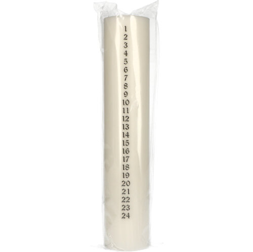 1152 Kalenderkerze Ø 50 mm · 250 mm weiss