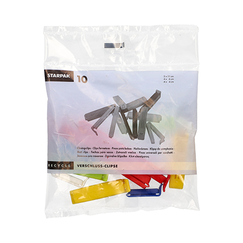 22500 Verschluss-Clipse, PP farbig sortiert