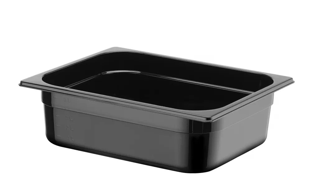 Gastronorm-Behälter 1/2, Profi Line, GN 1/2, 6,5L, Schwarz, 325x265x(H)100mm Gastronorm-Behälter 1/2, Profi Line, GN 1/2, 6,5L, Schwarz, 325x265x(H)100mm