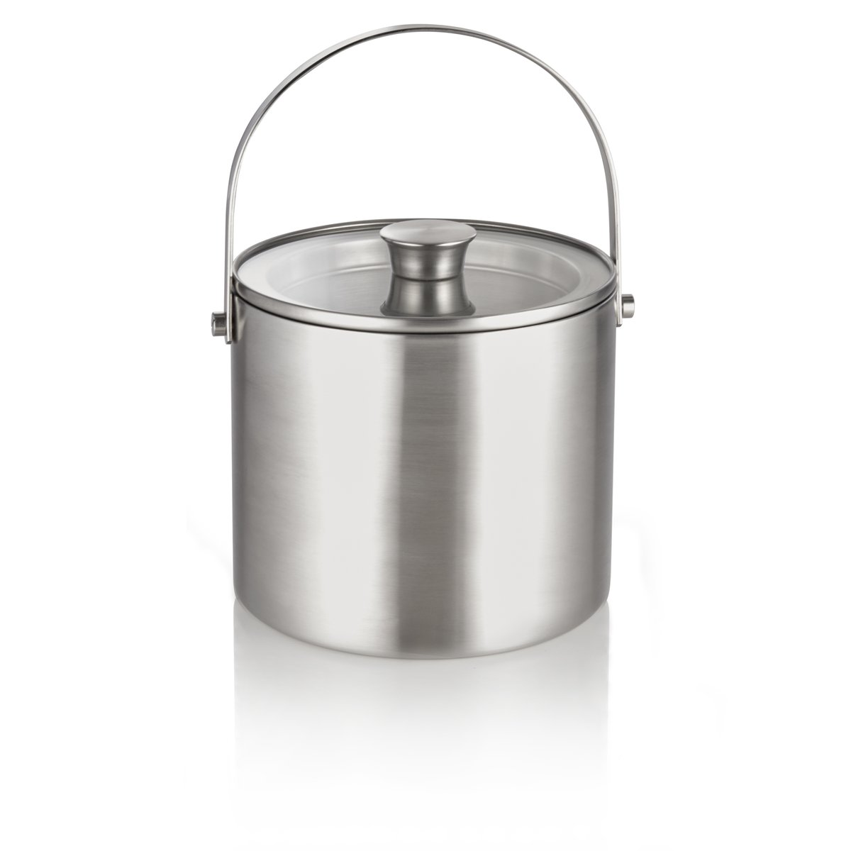 Eiseimer, mit Zange, Ø 18,5 cm, Höhe 20,5 cm, 3 ltr., mit Glasdeckel, Glas