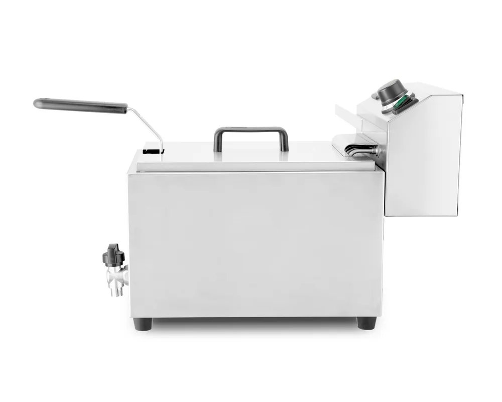 Fritteuse XL mit Ablasshahn, Profi Line, 10L, 400V/6600W, 300x585x(H)377mm Fritteuse XL mit Ablasshahn, Profi Line, 10L, 400V/6600W, 300x585x(H)377mm