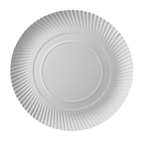 6000 Teller, Pappe "pure" rund Ø 32 cm · 2 cm weiss