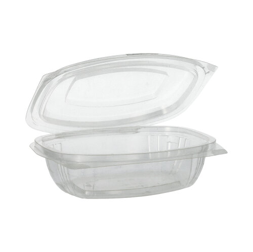 4800 Feinkost- und Salatschalen mit Klappdeckeln, PLA "pure" 375 ml 4,8 cm x 16,1 cm x 13,2 cm glasklar