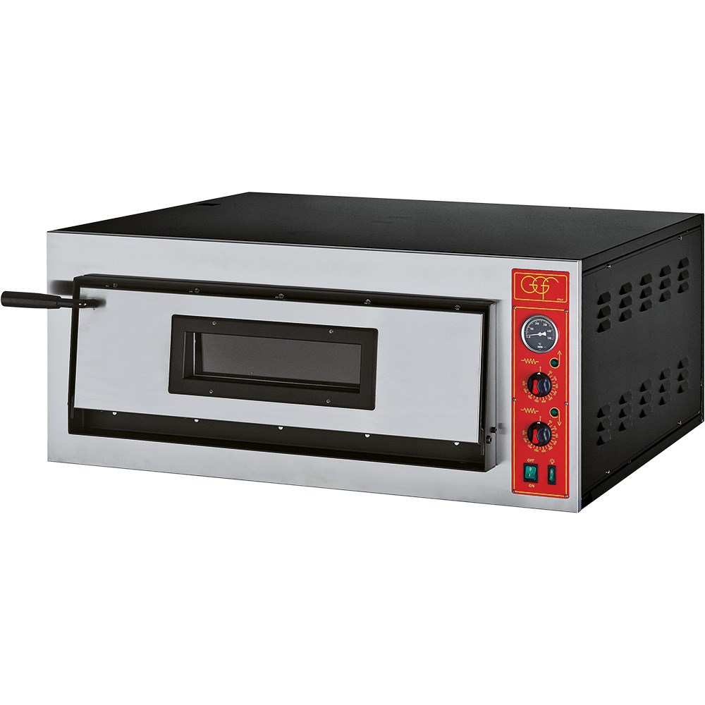 GGF Pizzaofen mit einer Kammer für 4 Pizzen à 360 mm, Vollschamott, 5 kW, 1010 x 850 x 420 mm (BxTxH)
