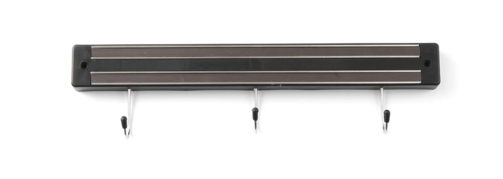 Messermagnetleiste mit Haken, HENDI, 3 Haken, Schwarz, (L)340mm