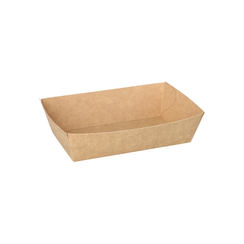 12000 Snacktrays, Pappe "pure" 3,5 cm x 7 cm x 12 cm braun