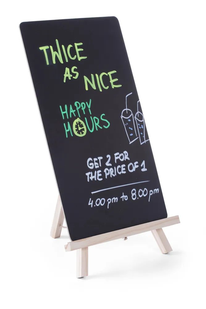 Kreidetafel mit Staffelei, 220x210x(H)360mm Kreidetafel mit Staffelei, 220x210x(H)360mm