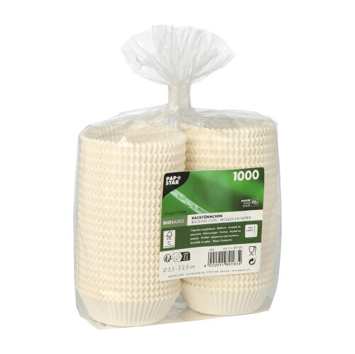 1000 Backförmchen rund Ø 5,5 cm · 2,5 cm weiss 300000 Backförmchen rund Ø 5,5 cm · 2,5 cm weiss