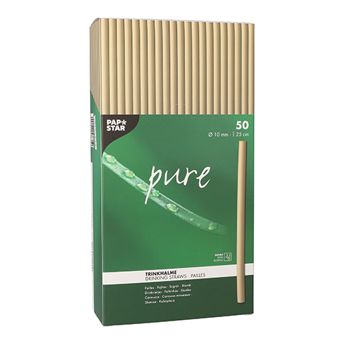 12000 Trinkhalme Schilf "pure" Ø 10 mm · 25 cm