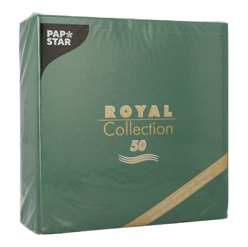 12500 Servietten "ROYAL Collection" 1/4-Falz 40 cm x 40 cm dunkelgrün