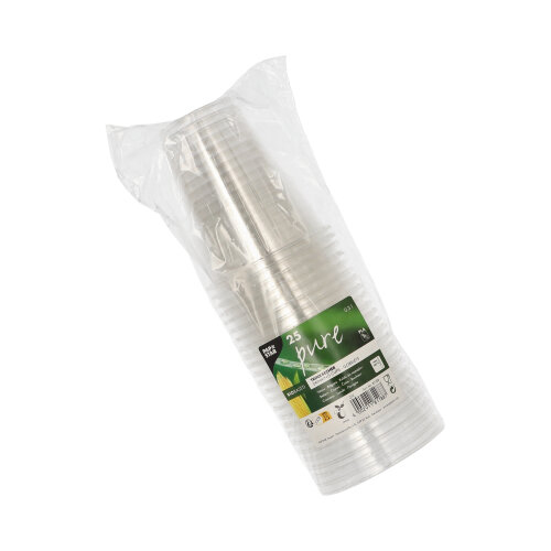 16200 Kaltgetränkebecher, PLA "pure" 0,3 l Ø 9,5 cm · 11 cm glasklar mit Schaumrand