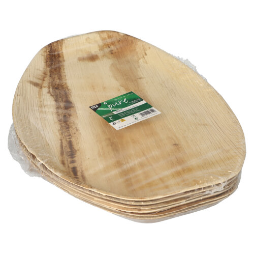 6 Tabletts, Palmblatt "pure" oval 3 cm x 43 cm x 29 cm natur 480 Tabletts, Palmblatt "pure" oval 3 cm x 43 cm x 29 cm natur