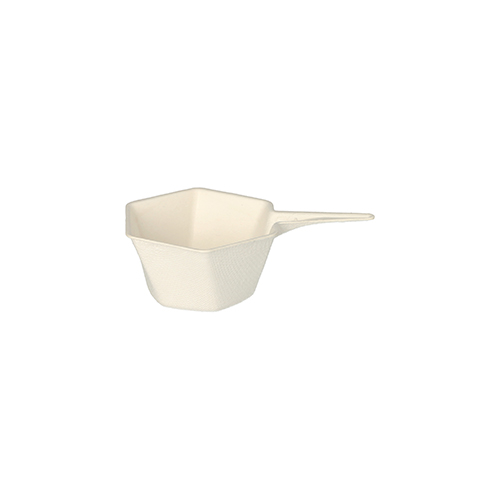 30000 Fingerfood - Schalen Zuckerrohr "pure" 25 ml 3 cm x 9,5 cm x 6,3 cm weiss "Hexagon"
