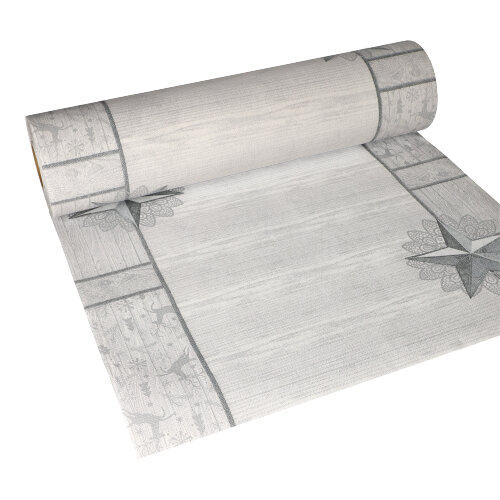 1 Tischläufer, Tissue "ROYAL Collection" 24 m x 40 cm weiss "Rising Star" 192 Tischläufer, Tissue "ROYAL Collection" 24 m x 40 cm weiss "Rising Star"