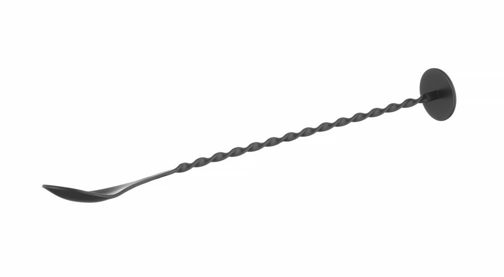 Barlöffel mit Stößel, BarUp, Schwarz, 280x35mm