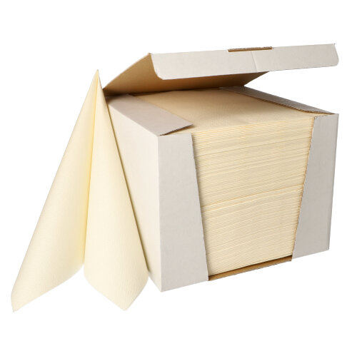 12000 Servietten "ROYAL Collection" 1/4-Falz 40 cm x 40 cm champagner