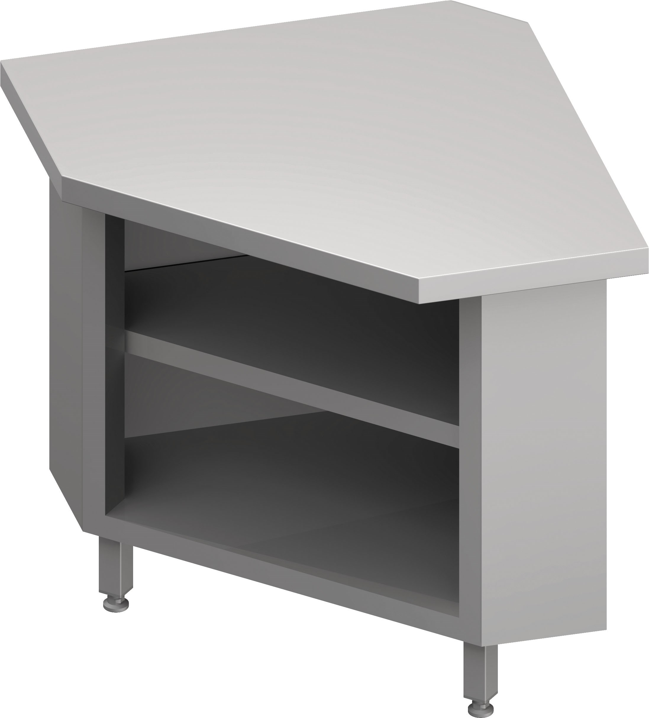 Inneneckmodul 90° "Free Flow" mit offenem Unterschrank 785x785x880 mm Granitabdeckung "Standard G1"