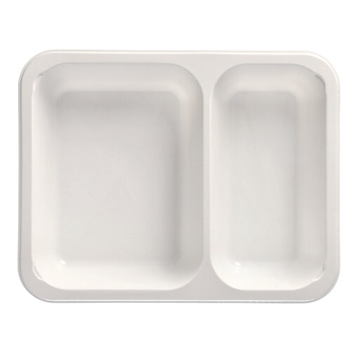 6000 Mikrowellenschalen, PP 2-geteilt 1205 ml 4,9 cm x 22,7 cm x 17,8 cm weiss