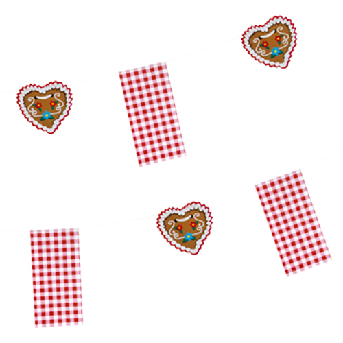 1 Flaggenkette, Papier 4 m "Hüttengaudi"