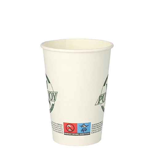 12000 Trinkbecher, Pappe 0,25 l Ø 8 cm · 10,8 cm weiss "Pure Joy"