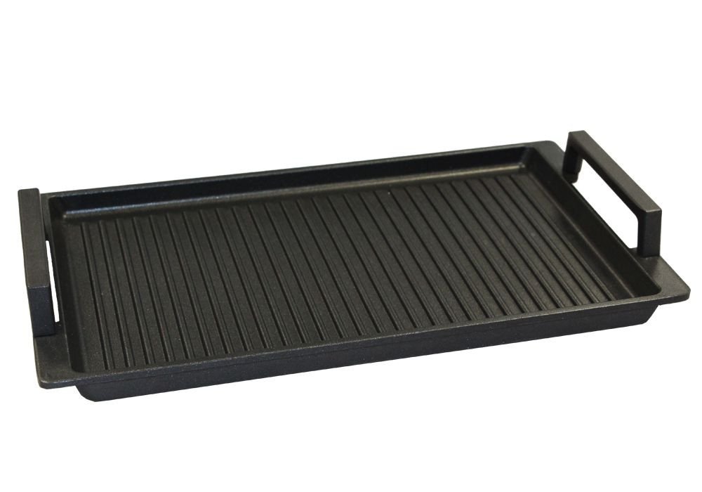 PremiumGrillplattemitGriffen41x24x2,5cm,gerillt PremiumGrillplattemitGriffen41x24x2,5cm,gerillt